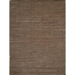 LEATHER HAND COTTON  DK.BROWN 120X160